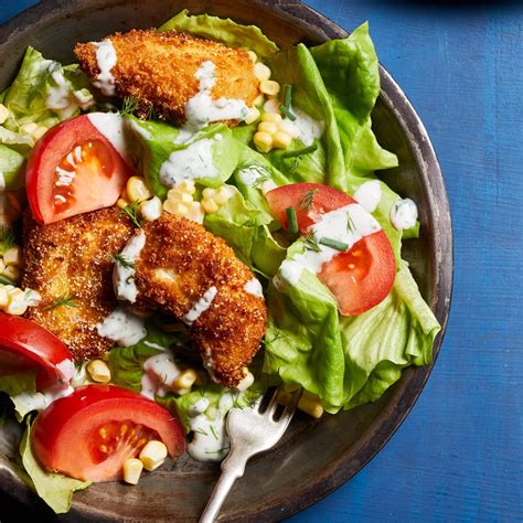 Fried Chicken Salad with Buttermilk Dressing Recipe - EatingWell