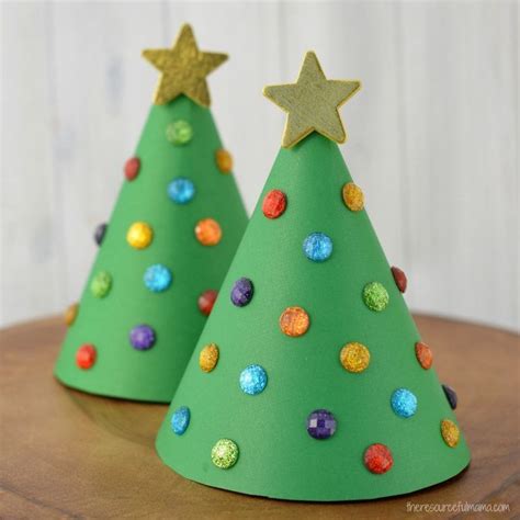 Paper Cone Christmas Tree Kid Craft | Christmas decorations for kids ...