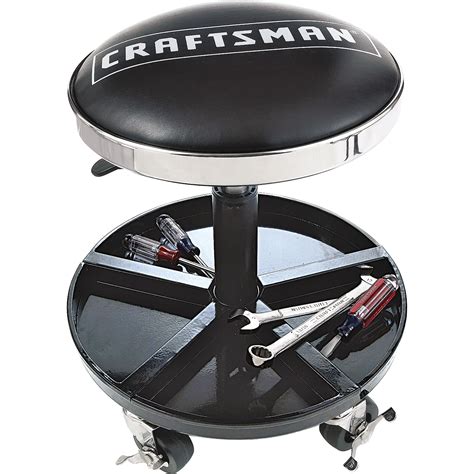 Craftsman - 51828 - Adjustable Rolling Mechanics Seat with Onboard Tool ...