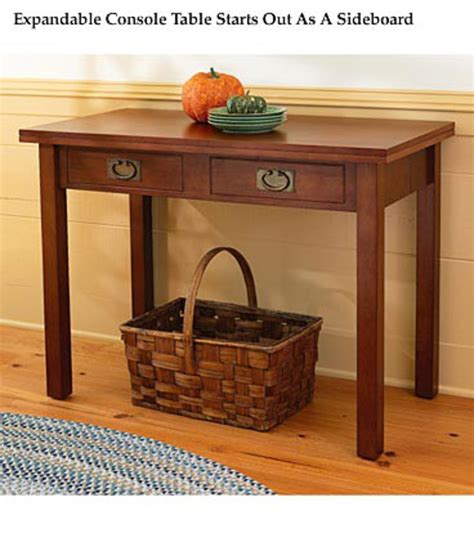 Expandable Console Table - FRUITWOOD FINISH | PlowHearth