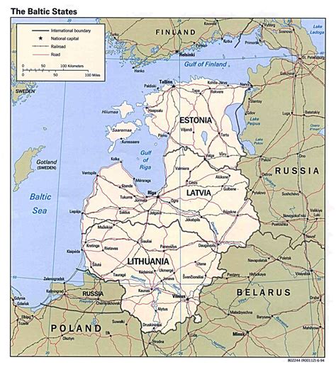 Large map of the Baltic States. The Baltic States large map | Vidiani ...