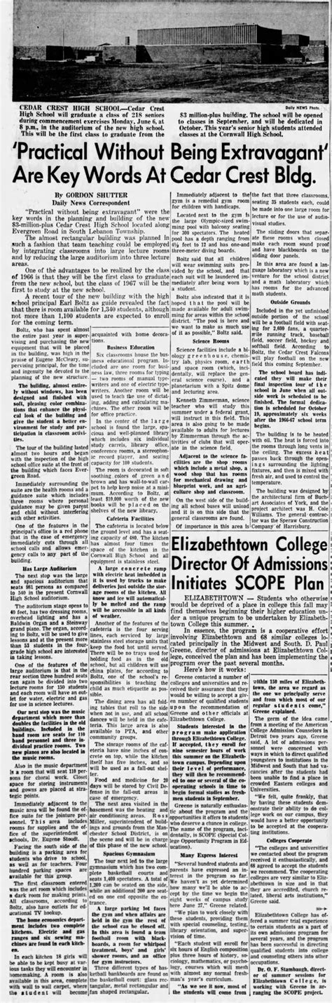 1966 CEDAR CREST HIGH SCHOOL - Newspapers.com