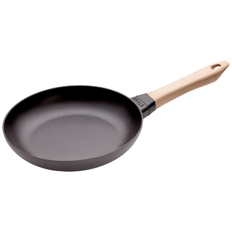 Staub Frying Pan With Wooden Handle 24 Black