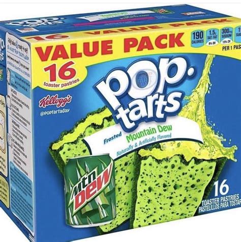 Mountain Dew flavored Pop Tarts | Pop tart flavors, Pop tarts, Weird snacks