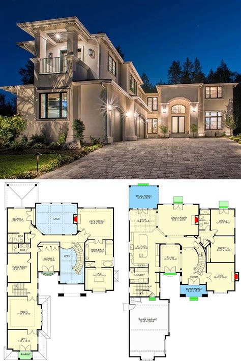 two story house plans with large front and back porches, an open floor ...