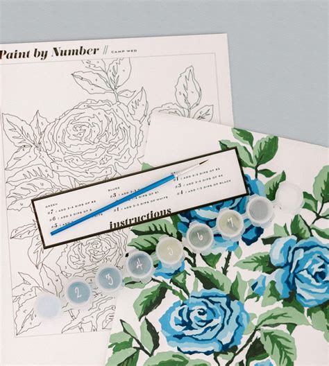 FREE Paint by Numbers Printable Floral Download - Saffron Avenue