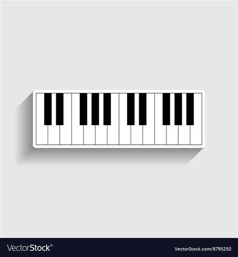 Piano keyboard sign Royalty Free Vector Image - VectorStock