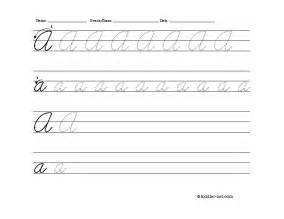 Free Printable Cursive Letter A Worksheet