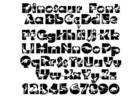 DINOSAUR FONT SVG Dinosaur Alphabet Svg Dinosaur Svg Cut - Etsy