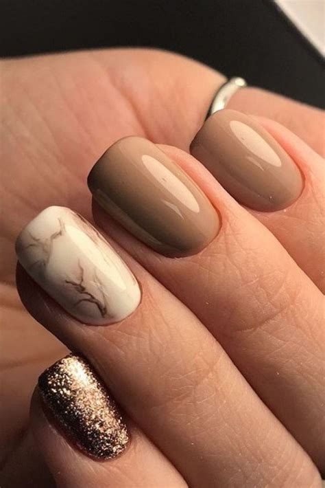 manicure short nails | Brown nails design, Matte nails design, Short acrylic nails