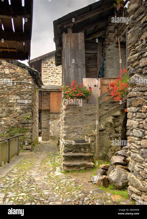 Old village houses in europe summer travel Stock Photo - Alamy