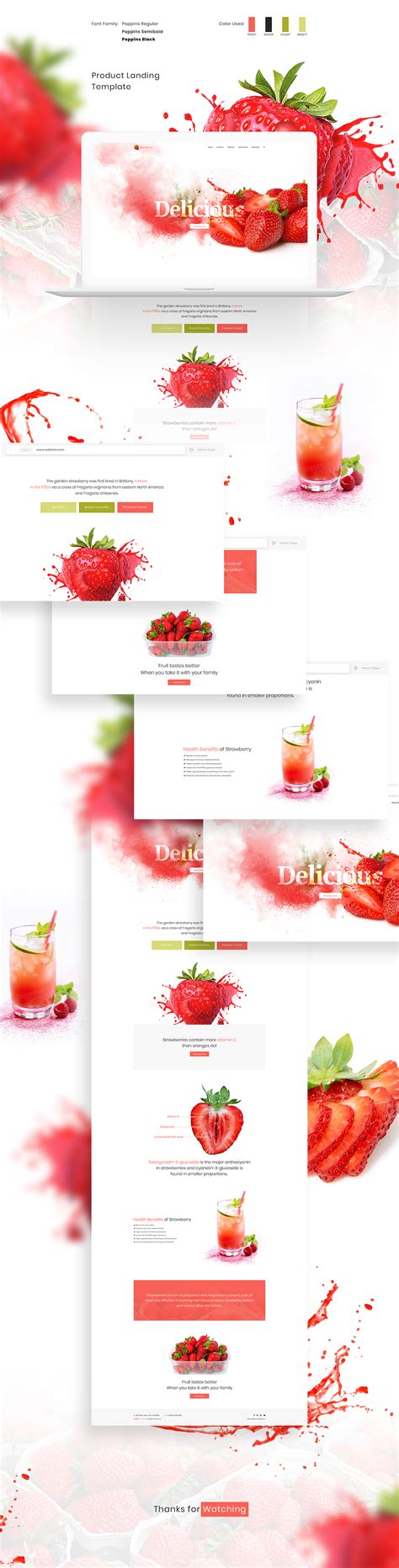 Free Product Landing Page Template on Behance