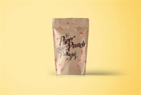 Paper Pouch Packaging Mockup - Mockup World