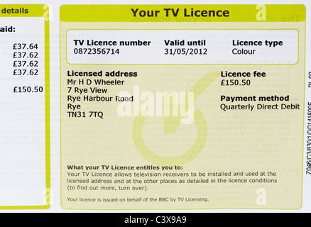 UK TV licence Stock Photo - Alamy