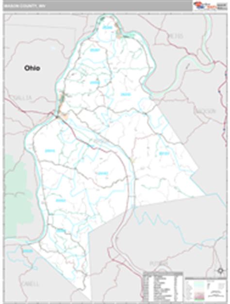 Mason County, WV Zip Code Wall Map Premium Style by MarketMAPS