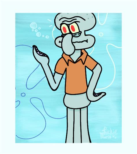 Squidward fanart (for some challenge on twitter) by RickieMario on DeviantArt