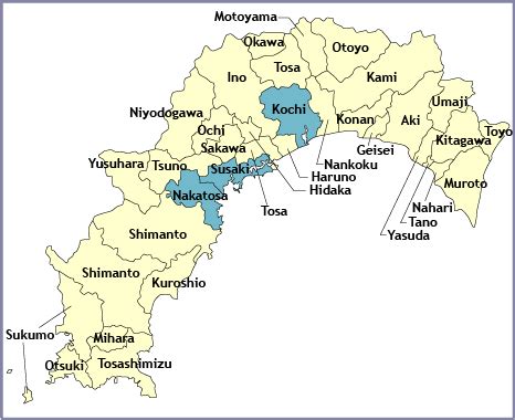 Regions & Cities: Kochi Prefecture