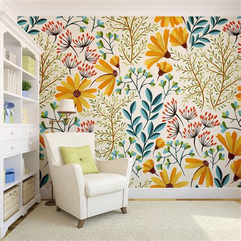 Removable Floral Wallpaper Nursery : Floral Nursery Removable Wallpaper ...