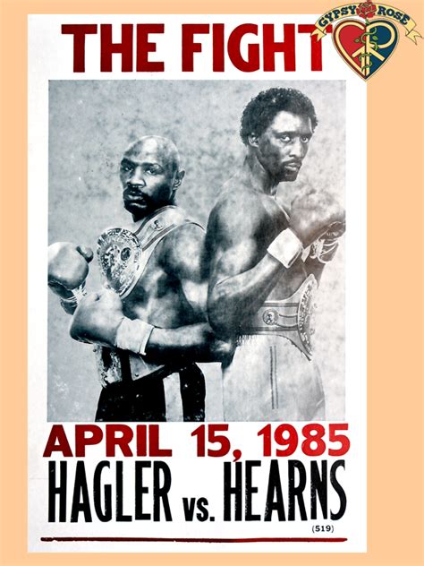 Hagler V Hearns Poster: Gypsy Rose