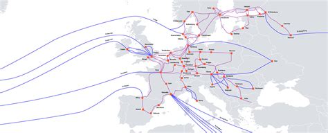 Fiber Optic Detailed Map Europe