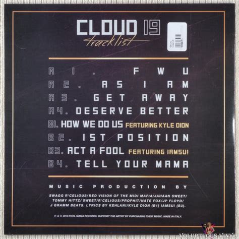 Kehlani – Cloud 19 (2018) Vinyl, LP, Mixtape, Unofficial Release, Clear ...