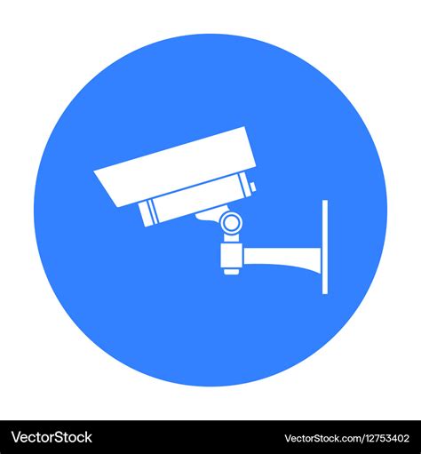 Security camera icon in black style isolated Vector Image