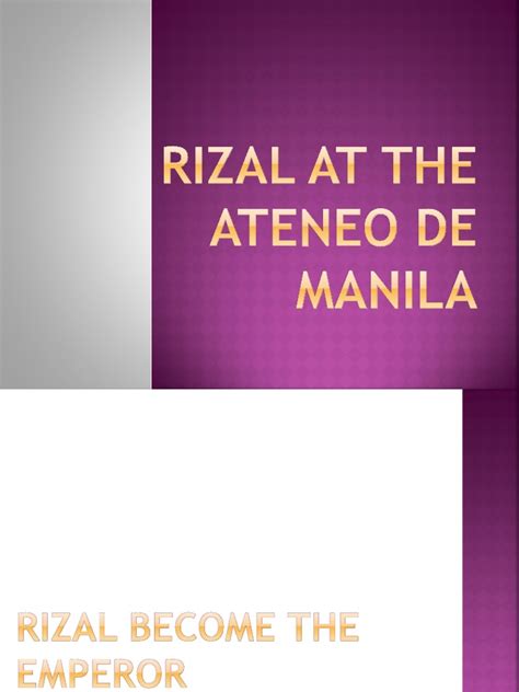 Rizal at The Ateneo de Manila | PDF | Philippines