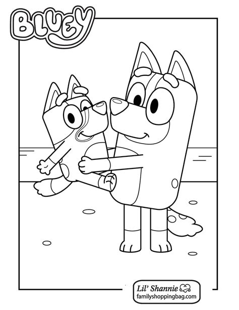 Coloring Page 2 Bluey