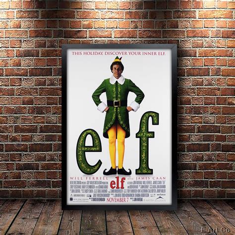 Elf Movie Poster Framed and Ready to Hang. | Etsy