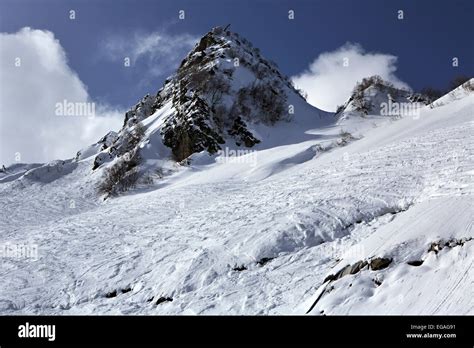 Beautiful snow-capped Caucasus Mountains Stock Photo - Alamy