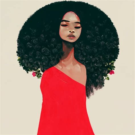 long textured hair, black woman, rose garden, color | Midjourney | OpenArt