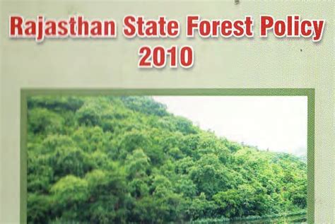 Rajasthan State Forest Policy 2010 ~ RAS Exam 2019 News, Date, discussion forum