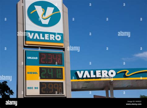 Valero Gas Station showing low gas prices Stock Photo - Alamy