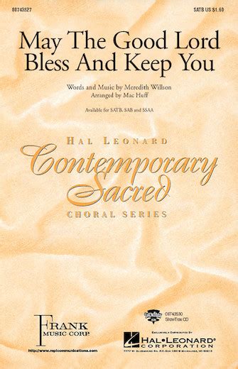 May the Good Lord Bless and Keep You (Sheet Music) Choral (8743529) by Hal Leonard