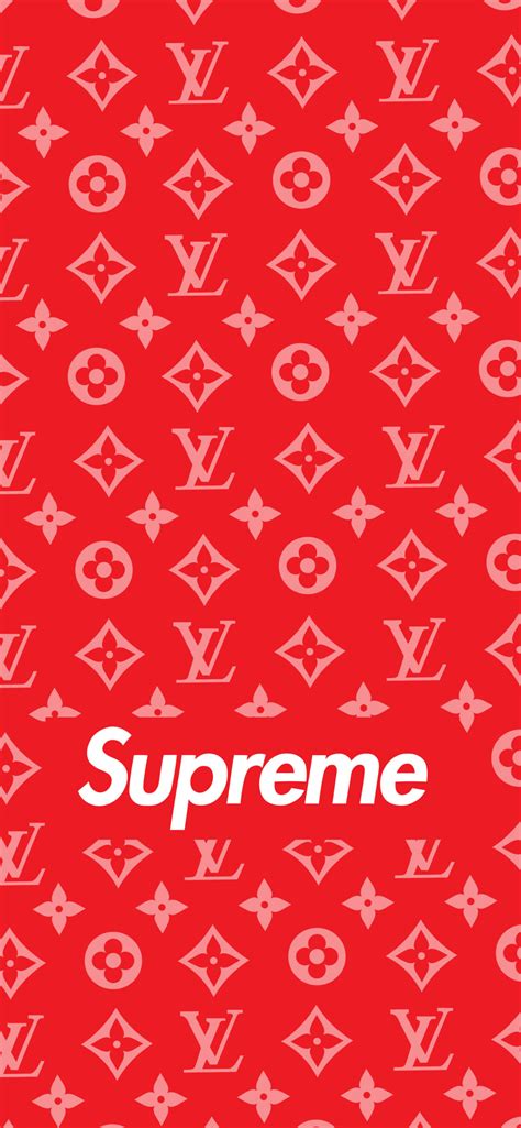 Supreme x Louis Vuitton Red Wallpapers for iPhone - Wallpapers Clan