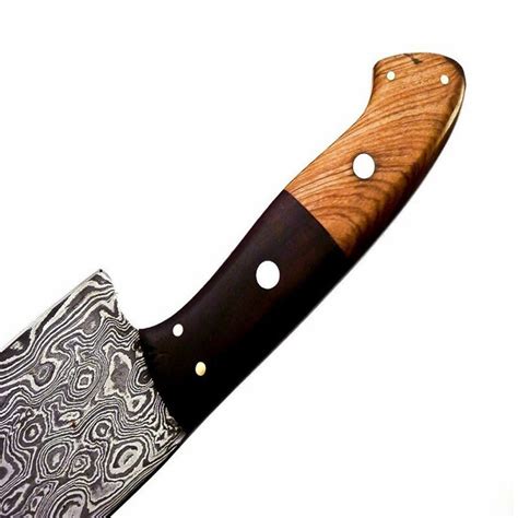 13 Inch Damascus Steel Handmade Kitchen Chef Cutlery Utility Crafting Tool Dicing Knife with ...