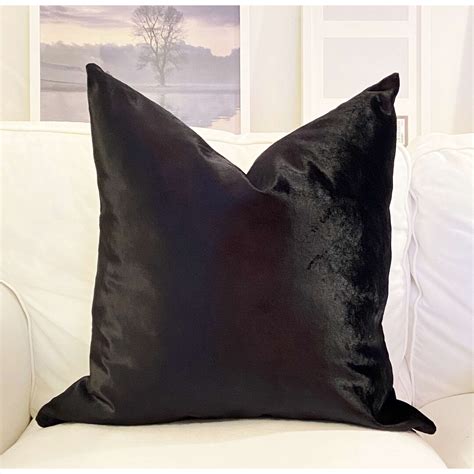 Black Velvet Pillow Cover, Luxury Black Velvet Pillow Cover, 18x18, 20x20, 22x22 Any Sizes Black ...