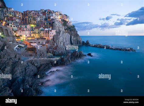 Sunset in Riomaggiore, Cinque Terre, Italy Stock Photo - Alamy