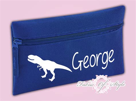 Personalised Dinosaur Pencil Case Kids Office Stationery Back | Etsy