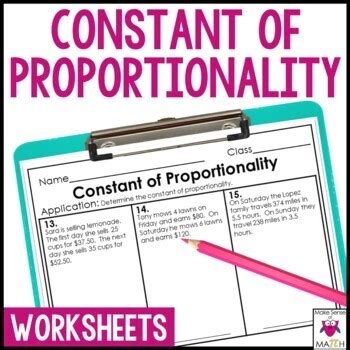 Constant of Proportionality Worksheets by Make Sense of Math | TpT