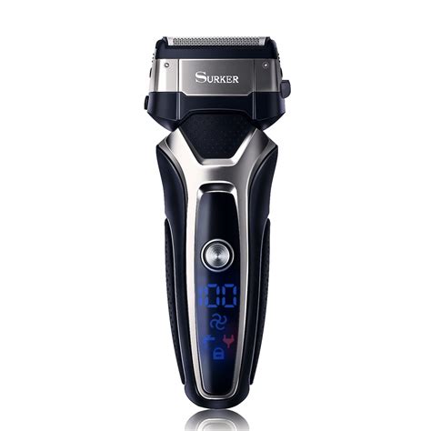 SURKER RSCW-9008 Rechargeable Wet/Dry Electric Foil Shaver for Men, Cordless, Quick-charge ...