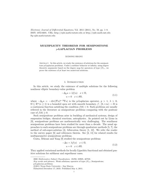 (PDF) Multiplicity theorems for semipositone p-Laplacian problems