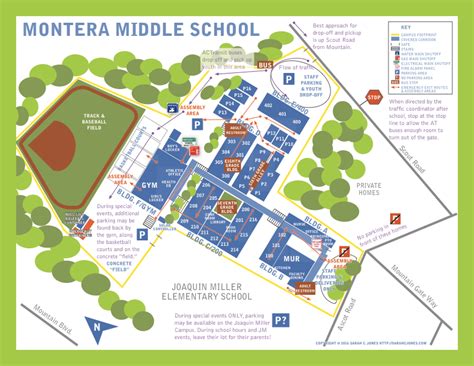 Montera Middle School Map | Middle school maps, Campus map, Middle school