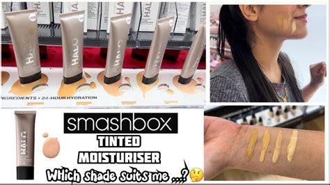 Smashbox halo tinted moisturizer review || All shades swatches || MINI size 1500/- only 😍 - YouTube