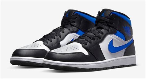 Air Jordan 1 Mid White Black Racer Blue Where to Buy