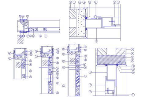 Wooden Door Window Frame Design With Section CAD File - Cadbull