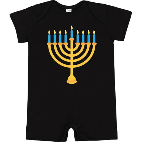 Hanukkah Chanukah Menorah Infant Romper Black $24.99 www ...