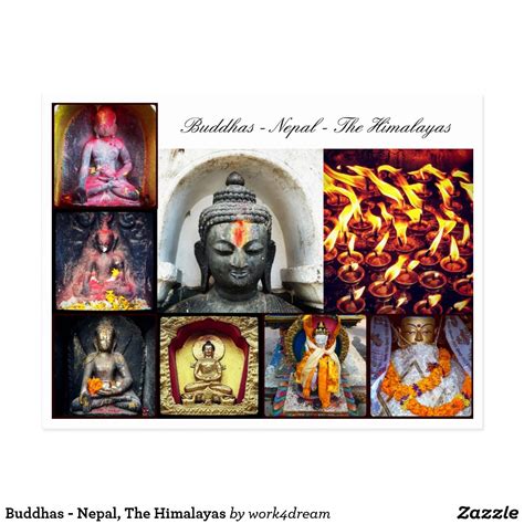 Buddhas - Nepal, The Himalayas Postcard | Zazzle.com | Himalayas, Postcard, Buddha art