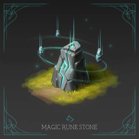 Magic rune stone on Behance