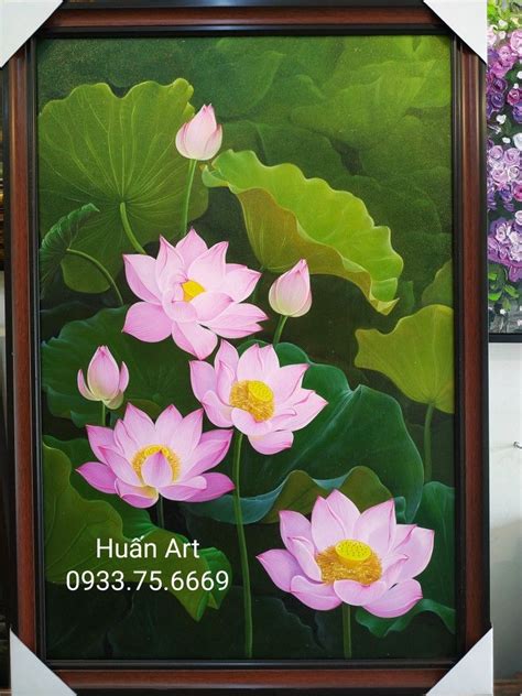 Tranh vẽ hoa sen Hoa sen hồng | Flower art painting, Flower painting ...